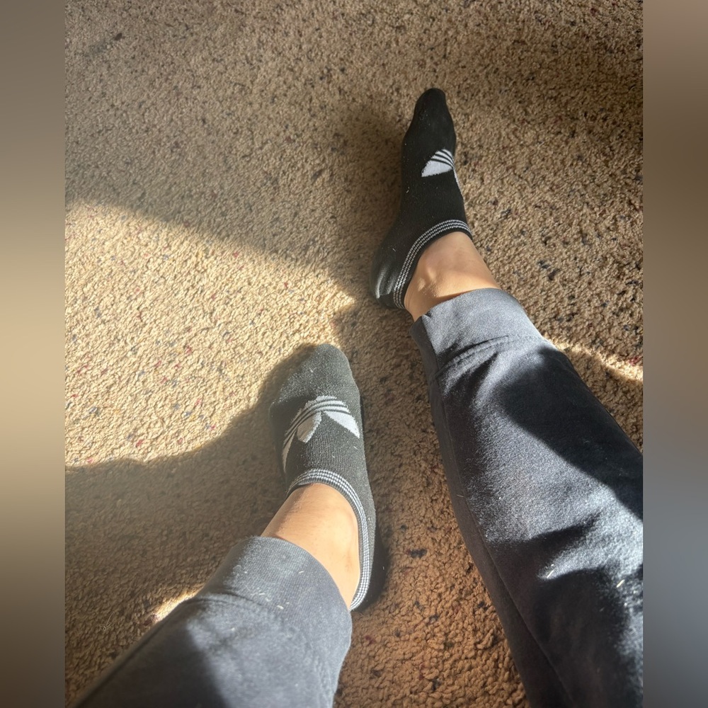 Adidas Black and White Ankle Socks